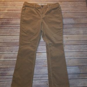 Womens Pants Corduroy Boot Cut Cotton Brown 14 S